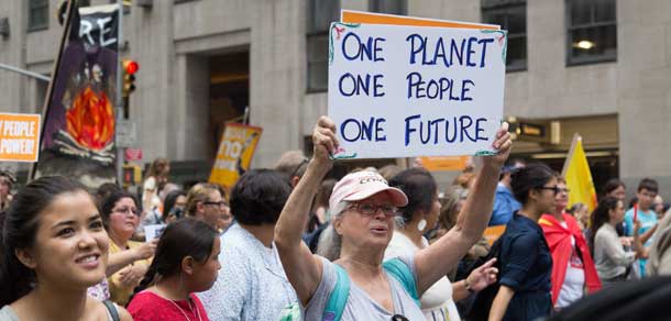 stock image of protest march